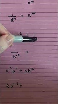 How to simplify negative indices/powers (Index Laws part 7)