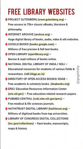 Free Library For Students| Free websites for education and Research #website #educational #shorts