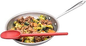 Restaurantware-Met Lux 12 Inch Cooking Spoon, 1 High Heat Mixing Spoon - Heat-Resistant, Ideal For No-Stick Cookware, Red Nylon Kitchen Spoon, For Baking, Mixing, Stirring, Scooping, or Serving,