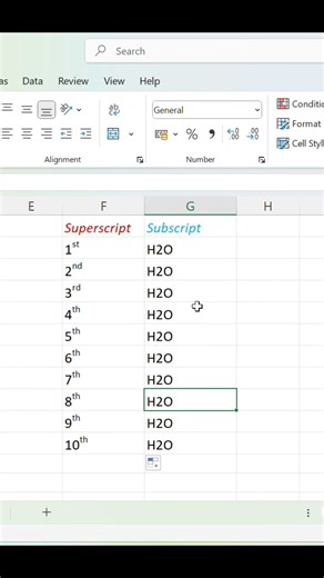 India Excel superscript For in Excel #shorts #viraltrading