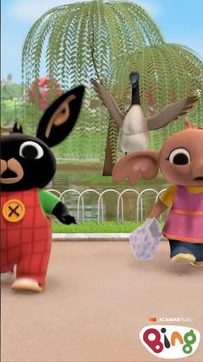 Sula and Bing get scared by a goose! | #Shorts | Bing Shorts