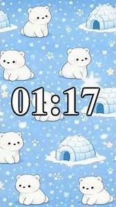 2-Minute Cute Polar Bear Winter Timer ❄️ Calm Countdown #studytimer #focustimer