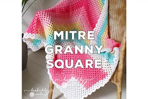 Mitred (Mitered) Granny Square Continuous Blanket (or Small Motif) — Hooked by Robin