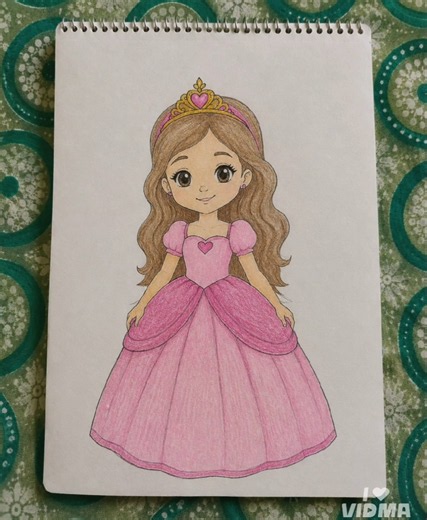 The Cutest Princess Drawing You'll See Today 👑✨ | Easy Crayon Art Tutorial