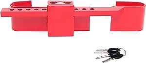Heavy Duty Steel Cargo Door Lock/Standard Shipping Container Lock with 4 Keys Adjustment Range: 12-1/2" - 18-7/8" Coated with red Color（Keyed Differently）