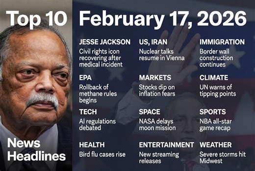 Top 10 Most Read Stories in the US – February 17, 2026: From Jackson's Legacy to High-Stakes Iran Talks