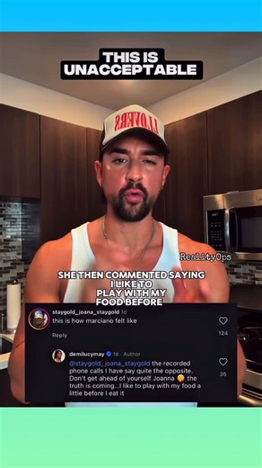 RealityOps | Demi makes vile comments to Marciano about his Dad who has passed away. Marciano took to his social media and did a video sharing what’s... | Instagram