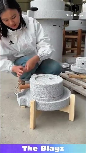 Traditional Rice Grinding Machine Making | Stone-by-Stone Old Method You’ve Never Seen! 😲