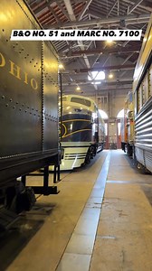 1.3M views · 31K reactions | B&O NO. 51 and MARC NO. 7100 #BONo51 #MARC7100 #HistoricTrains #RailroadHistory #TrainMuseum #Streamliner #DieselLocomotive #RailFans #TrainLovers #BORMuseum #ClassicTrains #TrainExhibit #TrainPhotography | Train Lovers | Facebook