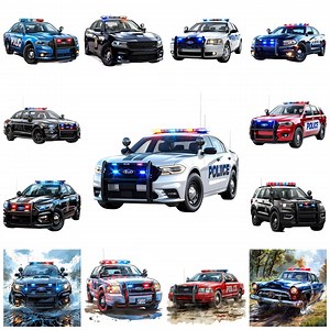 50 Police Car PNG Clipart, Police Vehicle Transparent BG Images, Patrol Car Illustration, Law Enforcement Car Design Picture, Commercial Use - Etsy