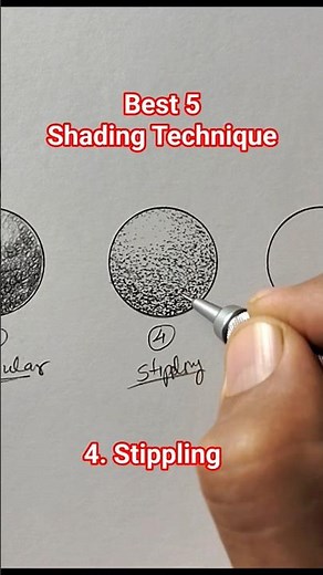 Best 5 Shading Methods ( 4.Stippling ) #shortsfeed #shorts #drawing #shading