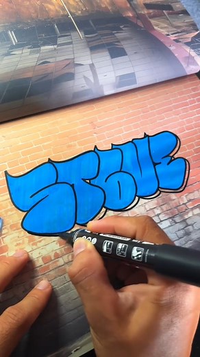 St6ve graffiti tutorial using @haltcolors markers on our graffiti book #graffitibook #graffbook #graffiti #grafflife #graffitiart #letters #markers | Graffbook.pics