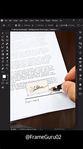 Photoshop 2026 New Trick 🔥 Add Signature to Any Document in Minutes