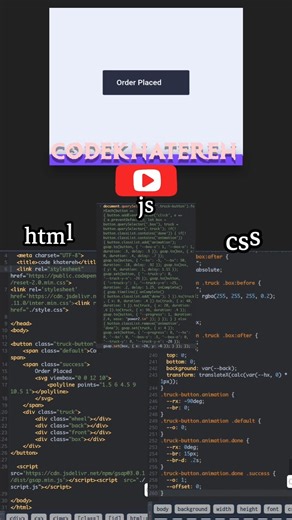 This Order Button Will Make You Click 👀#coding #html #css #cssanimation #order