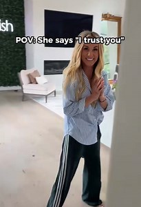 When she says "I trust you" – prank successfully pulled off