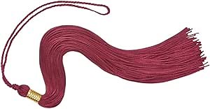 GRADUATION CELEBRATION Traditional Maroon Graduation Tassel with Year Charm | 100% Woven Poly