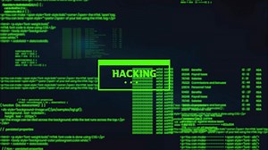 Download Computer screen with the words hacking code animation for free