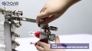 12-Loop Radiant Floor Heating Manifold PEX Tubing Radiant Heat Manifolds with 304 Stainless Steel for 1/2" PEX Tube Hydronic Radiant Floor Heating