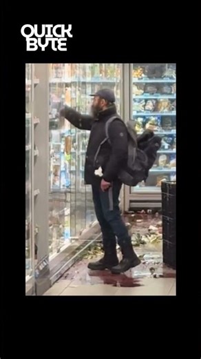 Crazy Man Trashing Store #shortsfeed #trending #viral