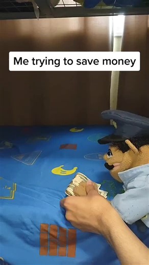 Saving money is hard 😭 #money #relatable #policepuppet