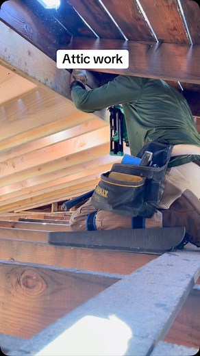 165K views · 685 reactions | #more #attic #work #with #carpenter #Ed #this #week #vaulted #ceiling #in #kitchen #home #renovation #requires #skilled #tradesman #next #up #planning #plumbing #hvac #electrical #insulation #lighting #construction #life #beautiful #job | ToeKnee Crawler | Facebook