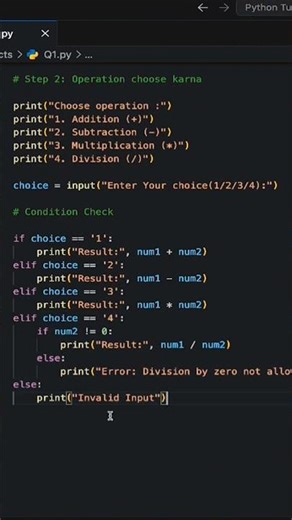 Basic Calculator in Python...! #coding #trending #programming