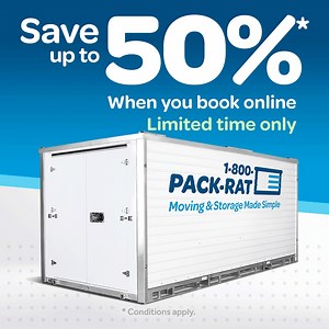 🚨Savings Alert!🚨 Looking for moving and storage services during National Moving Month? Use our flexible and convenient portable storage containers, keep your stuff safe, pack at your own pace, and save up to 50% off when you use promo SAVE50. Get a free quote today: https://bit.ly/2Xa1yul | 1-800-PACK-RAT