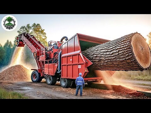 Dangerous Fastest Monster Wood Chipper In Acition | Incredible Tree Shredder Working #11