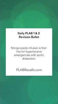 PLAB 1 & 2 Exam Revision Bullet