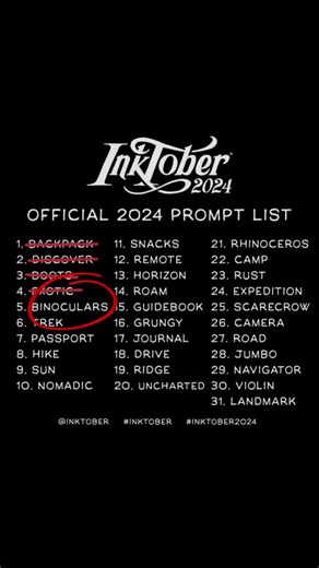 Inktober 2024: Celebrating Binoculars in Art