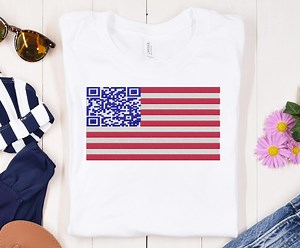 Dance Trump Qr Code Flag American Embroidery Logo, Trump Emb, Dance Emb, Hair Emb, Flag Emb, Dancing Embroidery, 6 Size Embroidery Download - Etsy Australia