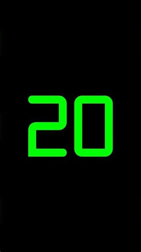 SILENT - 20 Second Countdown Timer - Retro Digital - Green
