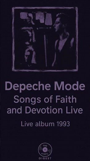 Depeche Mode Songs of Faith and Devotion live Vinyl