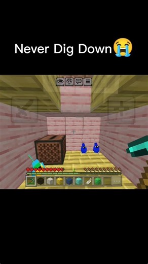 Never Dig Down In Minecraft😭#minecraft #shorts #parrot