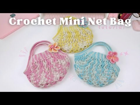 Crochet Mini Net Bag Tutorial EP.87 | KJ Korn