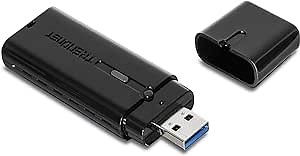 TRENDnet AC1200 Dual Band Wireless USB Adapter, 5 Gbps USB 3.0 Connection, Connect to Wireless N at Up to 300 Mbps, TEW-805UB