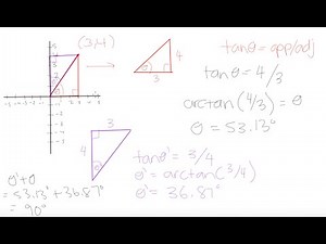 Grade 10 Math: Using trig ratios to determine angles on a cartesian plane