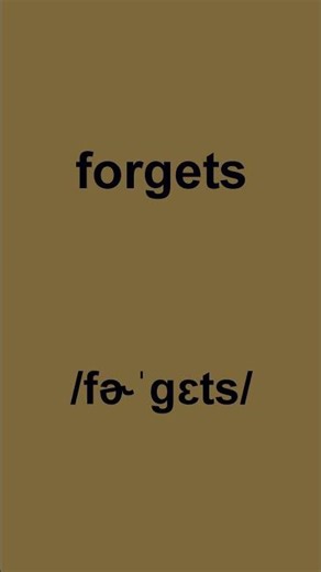 How to pronounce FORGETS in American English #spokenenglish #howtopronounce #americanenglish #word