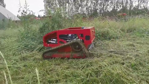 Remote Controlled Lawn Mower, VOK550 Cutting Machine with 45° Slope Capability, Adjustable Cutting Height, for Garden Lawns Green Belts Orchards USA Stock