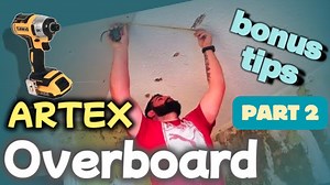 How to Overboard a Ceiling | Without Removing the Light - Part 2