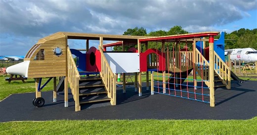 The Manchester Airport play park where kids can watch planes take off and land
