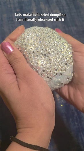bedazzled dumpling tutorial#fyp #homemade #squishies #cute#viral