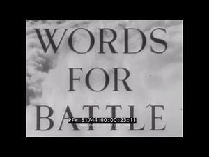 "WORDS FOR BATTLE" 1941 BRITISH PATRIOTIC PROPAGANDA FILM NARRATED BY SIR LAURENCE OLIVIER 51744