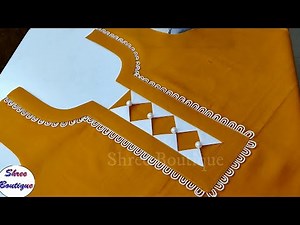 Easy & Beautiful Lace Neck Design Cutting and Stitching
