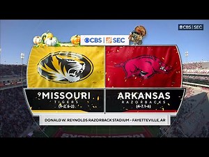 SEC on CBS intro | 9 Missouri @ Arkansas | 11/24/2023