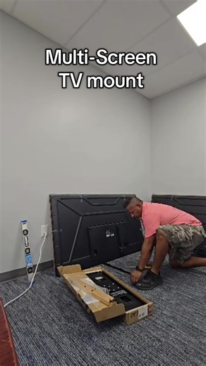 Job completed! ✅ Mounted four 75-inch TVs to create one massive, jaw-dropping screen. Perfect for home theaters, offices, or entertainment spaces. 🔥 #HandymanLife #TVMounting #HomeTheaterGoals #BigScreenSetup #DoctorFixIt