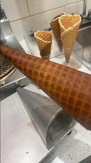 Making Waffle Cones #icecreamcones #icecream #wafflecones