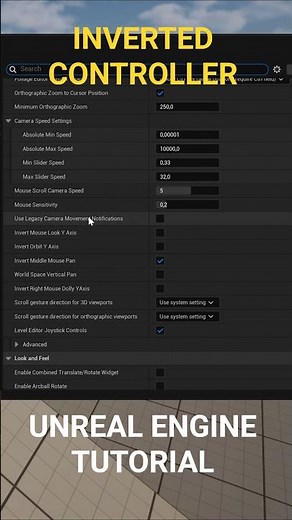 Inverting Controls for the Unreal Engine Editor #UnrealEngine #GameDev #IndieDev #UE #FYP