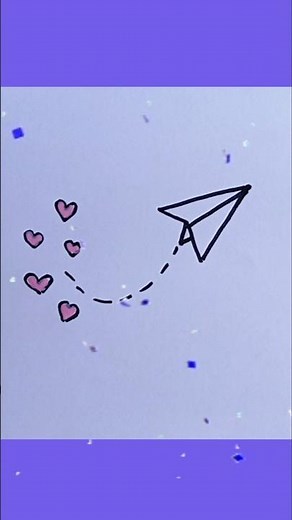 How to Draw a Cute Paper Airplane with Hearts ✈️❤️ #drawing #howtodraw #easydrawing #drawingtutorial