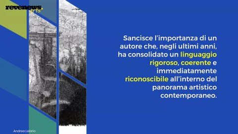 L’artista romano Andrea Lelario entra nella collezione permanente della Galleria La Nuvola